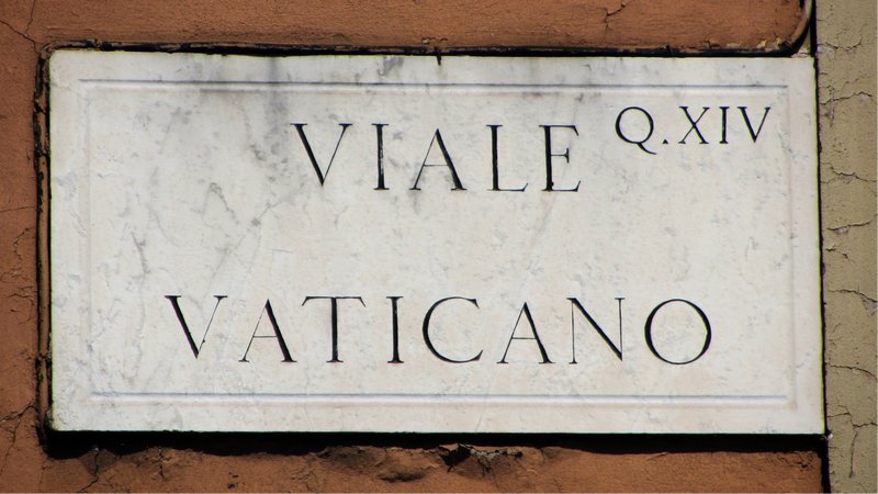 Vatican road sign