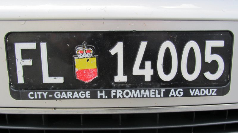 Liechtenstein number plate