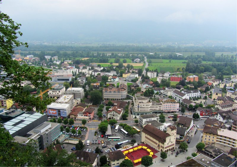 Panorama of Vaduz from a hill