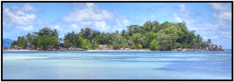 The deserted island we snorkelled to