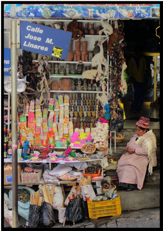 Woman selling at the Witches' Markett