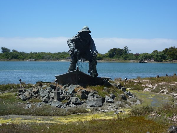 Statue Commemorating Lost Sailors at the Marina in Eureka