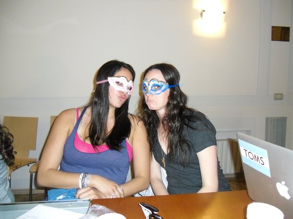 Amanda and Alex in Venetian masks