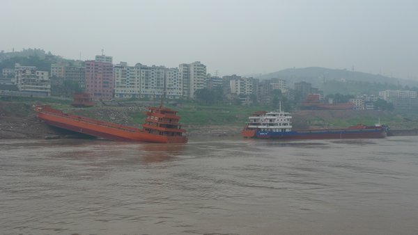 Skibsværft ved Yangtzefloden