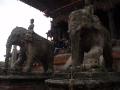 Elephants outside a temple