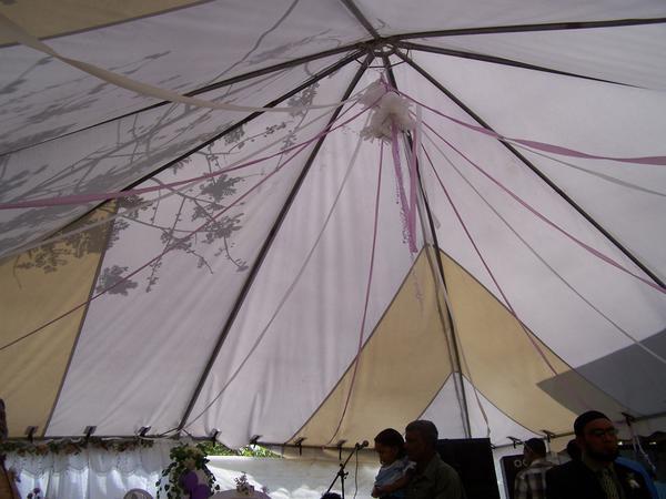 The tent at the bride's house