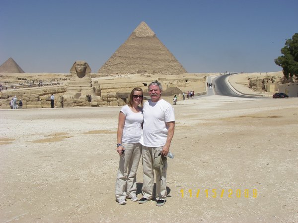 Lindsay and Dad in front of the pyramid