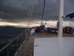 Storm on the boat