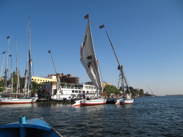Feluccas on the Nile at Luxor