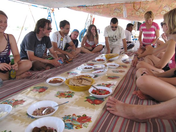 Lunch on the felucca