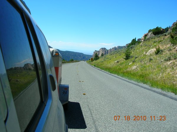 Driving into the Bighorns