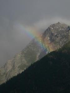 rainbow over kailash