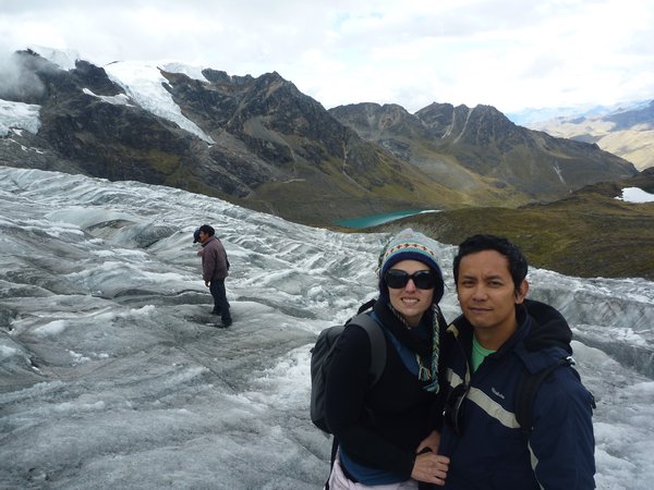 on the glacier