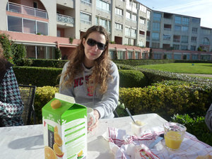 Lise at breakfast