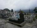 nice cemetery at the base of the mountains