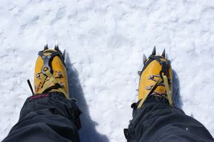 the boots with crampones