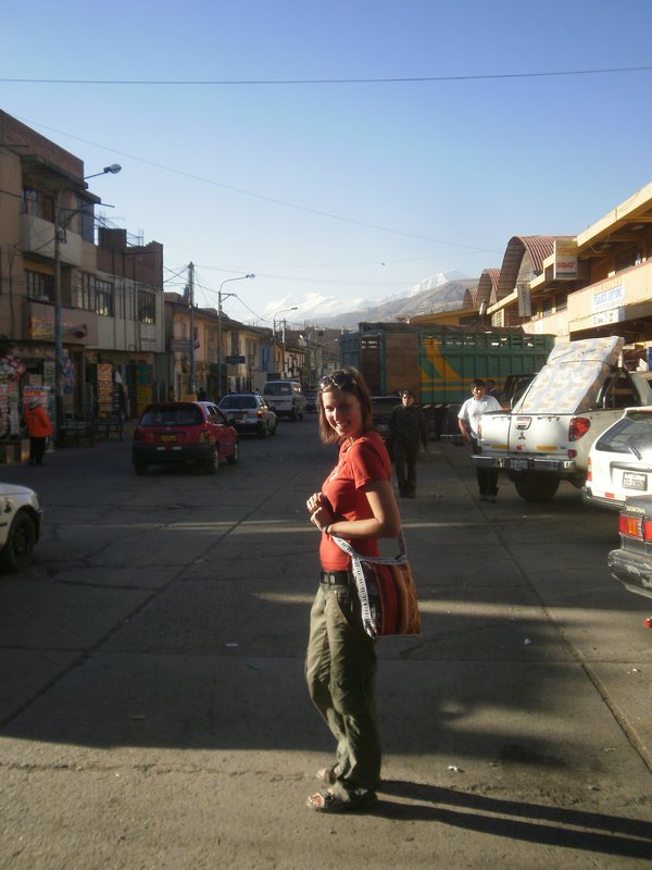 in the streets of Huaraz