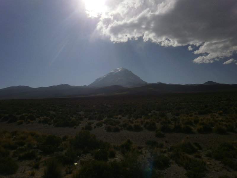 the majestatic Nevado Sajama, highest mountain of Bolivia