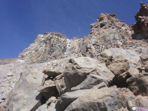 on the top of these rocks is the high camp