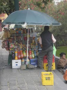 typical street kiosk in La Paz