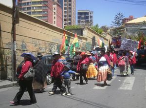 many demonstrations in La Paz