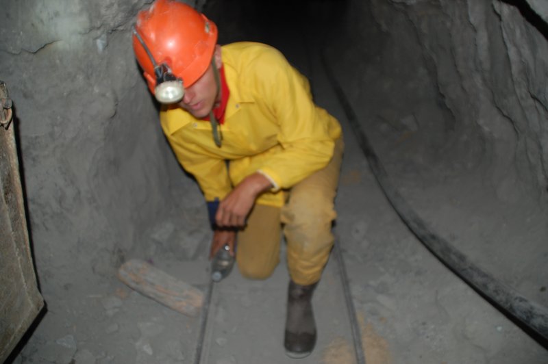 crawling in the mine