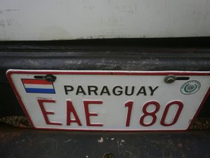licence plate of the a police car