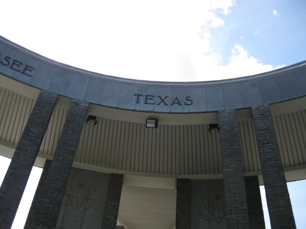 Texas state inscription on monument