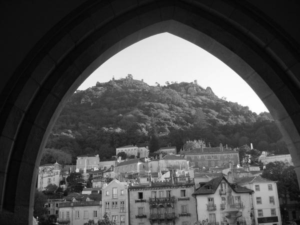 Sintra and Moorish Castle from Palacio National