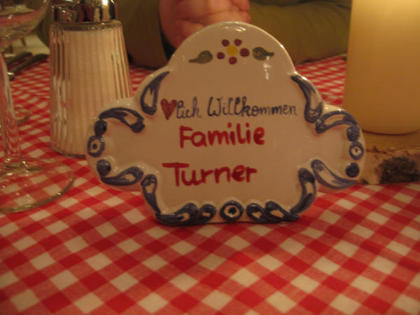 Sign on Our Dinner Table