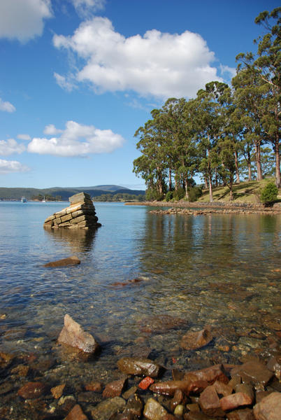 View of the Remains of the Docks at Port Arthur Penal Colony, Tasmania, Australia