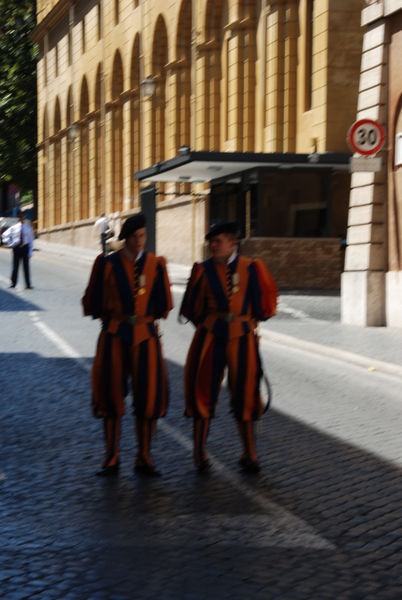 A Horribly Blurry Pic of The Swiss Guard