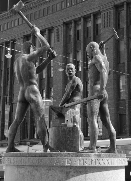 Three Blacksmith Statue