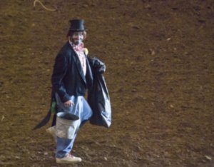 Rodeo Clown at Work