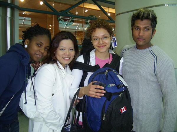 Thelma, Lin, me, and Steve at the airport