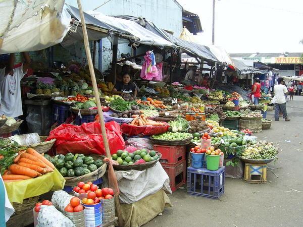 Vegetable stalls in Mercado "Mayoreo"