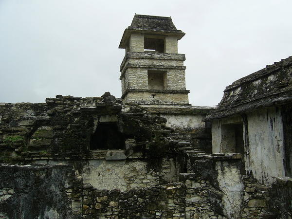 Watchtower ruins in Palenque, Mexico
