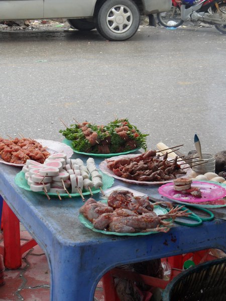 typical street meat selection