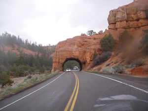 Tunnel right through the rock