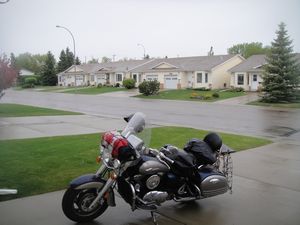BIke at mom and dad's in Lacombe