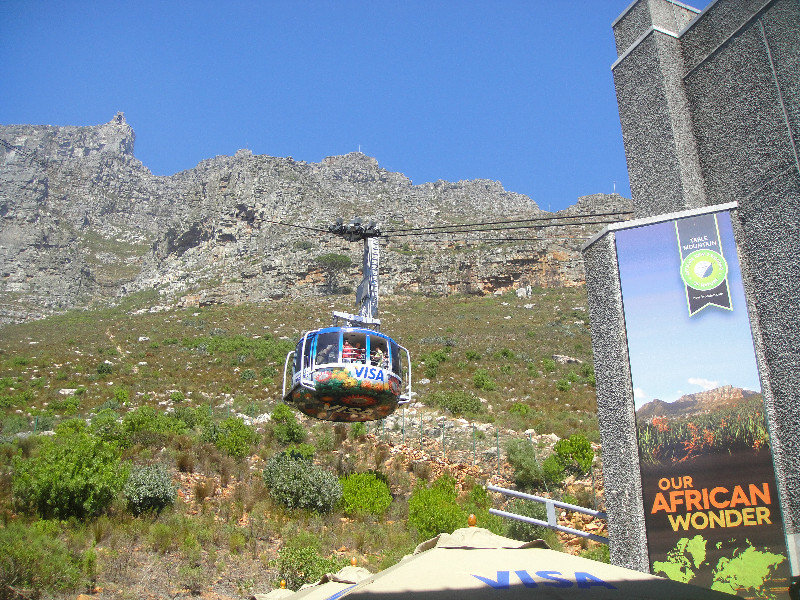 Gondola ride up Table Mountain