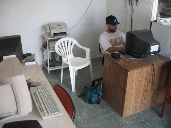 Joe in an Internet Cafe