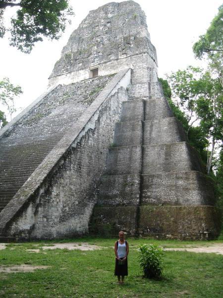 Lila at Temple V in Tikal