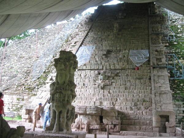 The Hieroglyphic Stairway at the Copan Ruins