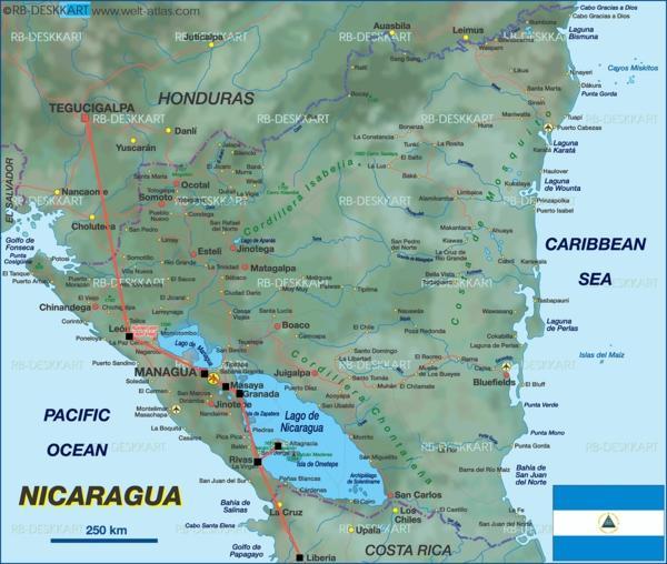 Our Route Through Nicaragua