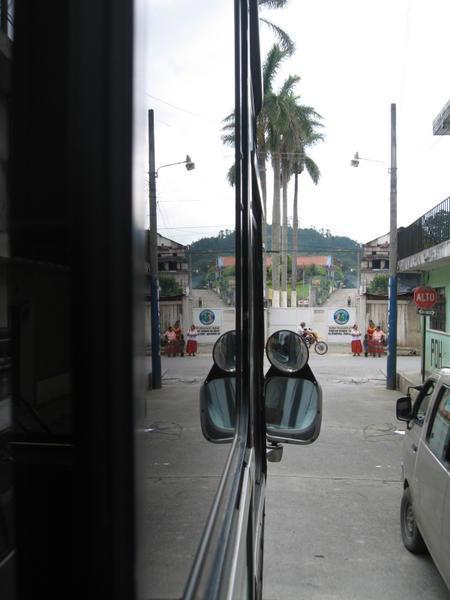 View from the Bus Window Leaving Coban