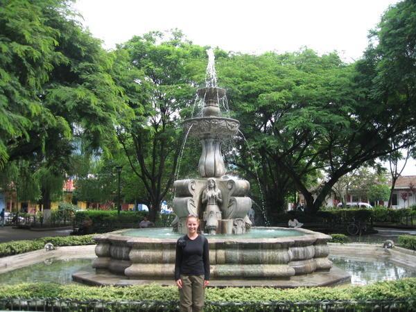 Lila by the Fountain in Parque Central