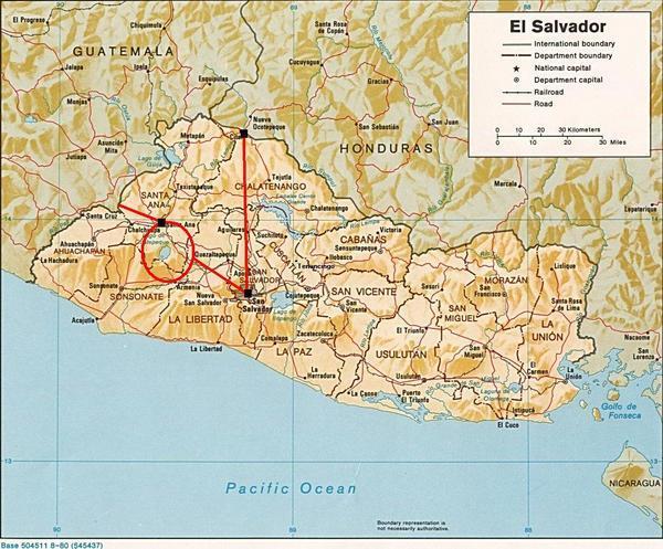 Our Route Through El Salvador