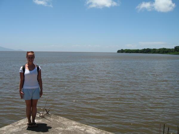 Lila on the Shores of Lago de Nicaragua from Isla Ometepe