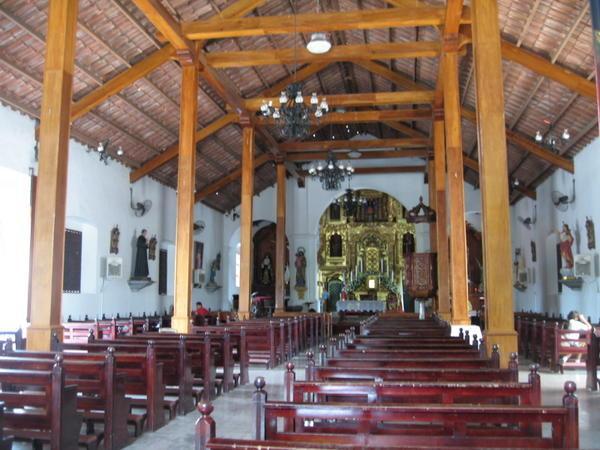 Inside the Colonial Cathedral in Las Tablas
